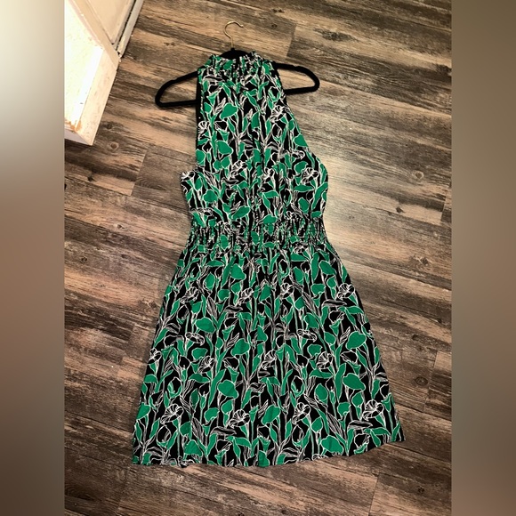 A New Day Black and Green Floral Sleeveless Halter Neck Dress Size XXL - Picture 13 of 13